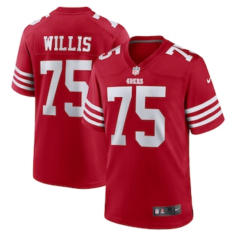 mens nike jordan willis scarlet san francisco 49ers team gam